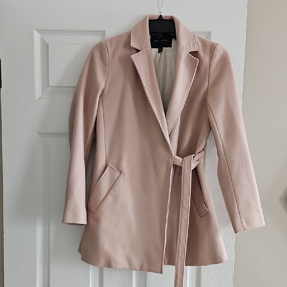 XXS Petite Banana Republic Blush Belted Trench Coat